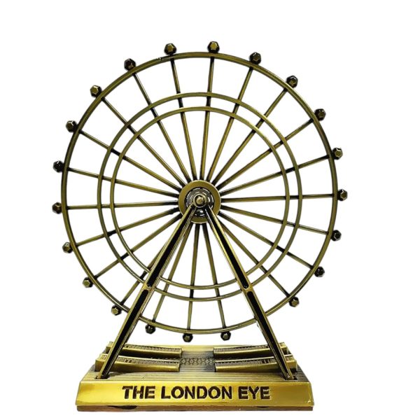 Antique Finish London Eye Metal Miniature Statue – 9.5cm Decorative Showpiece for Home, Office, Car & Gifts - Image 2