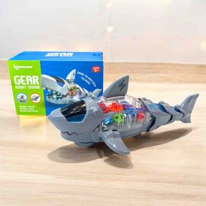 Gear Robot Shark – Transparent Gear Toy with Lights & Music for Kids